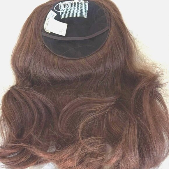 Vintage 100% Human Hair Fall from the 1970's -#32 Med Dark Brown  NEW with tags - Picture 4 of 10